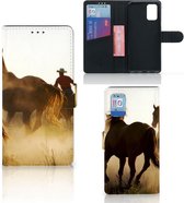 GSM Hoesje Geschikt voor Samsung Galaxy A02s Flip Cover Geschikt voor Samsung M02s Bookcase Cowboy