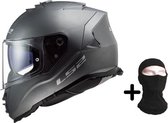 LS2 FF800 Storm Volledige Gezicht Helm -Solid Matt Titanium S