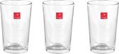 24x Stapelbare drinkglazen/waterglazen transparant 200 ml - Glazen - Drinkglas/waterglas/sapglas