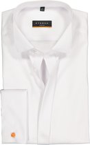 ETERNA slim fit overhemd - dubbele manchet - niet doorschijnend twill heren overhemd - wit - Strijkvrij - Boordmaat: 40