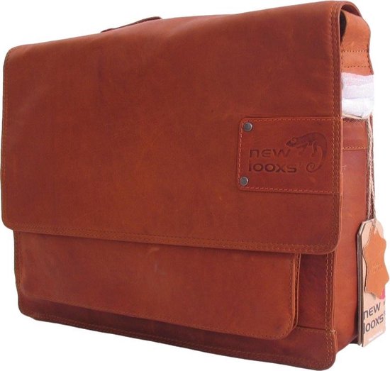 Sacoche Simple New Looxs Barolo Leather - 13 litres - Cognac