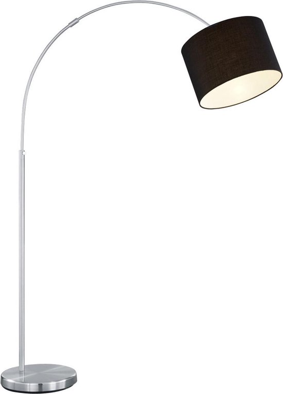LED Vloerlamp - Torna Hotia - E27 Fitting - Verstelbaar - Rond - Mat Zwart - Aluminium