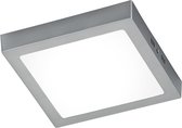 LED Plafondlamp - Plafondverlichting - Torna Zonin - 17W - Warm Wit 3000K - Vierkant - Mat Nikkel - Aluminium