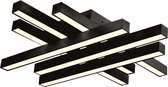 LED Plafondlamp - Plafondverlichting - Trendy - 50W - Natuurlijk Wit 4000K - Zwart Aluminium