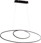 LED Hanglamp - Torna Avinus - 35W - Warm Wit 3000K - Dimbaar - Ovaal - Mat Zwart - Aluminium