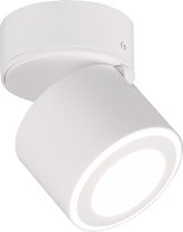 LED Plafondspot - Torna Tarus - 4W - Warm Wit 3000K - 1-lichts - Rond - Mat Wit - Aluminium