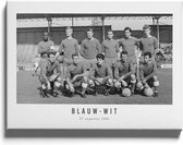 Walljar - Elftal Blauw-Wit '66 - Zwart wit poster met lijst