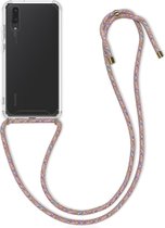 kwmobile telefoonhoesje geschikt voor Huawei P20 - Hoesje met telefoonkoord - Back cover in meerkleurig