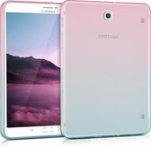kwmobile hoes voor Samsung Galaxy Tab S2 8.0 - siliconen beschermhoes voor tablet - Tweekleurig design - roze / blauw / transparant