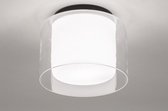 Lumidora Plafondlamp 73988 - E27 - Zwart - Wit - Glas - Badkamerlamp - IP44 - ⌀ 23 cm