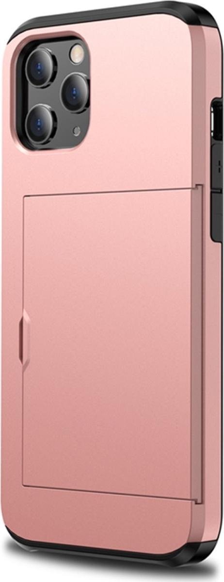 Mobigear Hoesje geschikt voor Apple iPhone 12 Pro Telefoonhoesje met Kaarthouder Hardcase | Mobigear Card Backcover Shockproof met Pasjeshouder | Kaarthouder voor 2 Pasjes | Hoesje voor Pinpas / OV Kaart / Rijbewijs | Schokbestendig iPhone 12 Pro