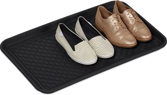 Marine Op en neer gaan Respectievelijk relaxdays afdruipmat schoenen - met profiel - schoenenmat - schoenenschaal  - schoenenbak | bol.com