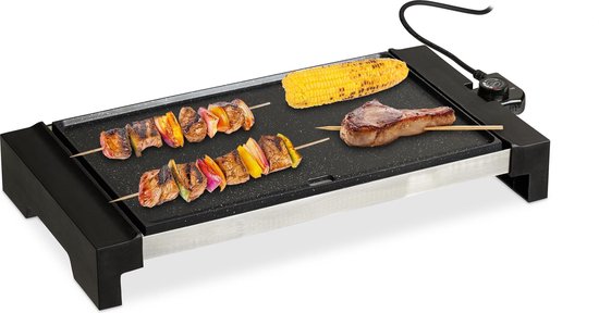 Relaxdays bakplaat elektrisch grillplaat - binnen - - 1500 W | bol.com
