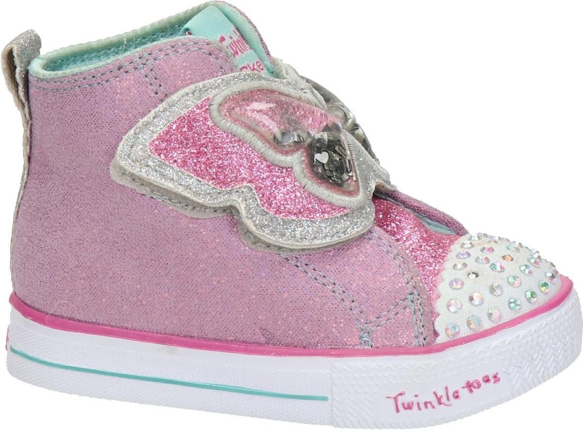 Ezel smokkel Te Skechers Twinkle Toes meisjes sneaker - Roze - Maat 22 | bol.com