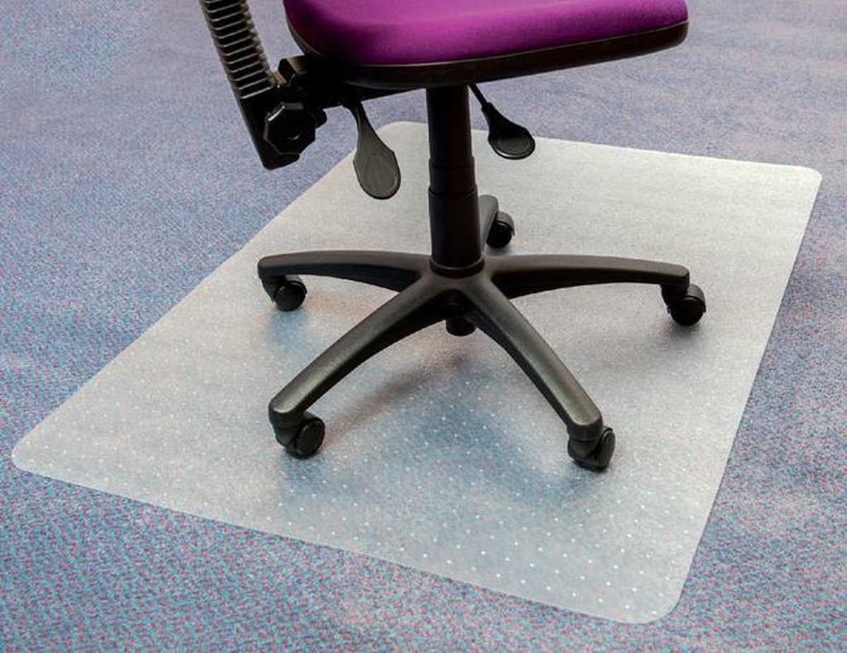 Floortex Vloerbeschermer 100% recyclebaar 90 x 120 cm voor zachte vloeren tapijt vloerkleed transparant
