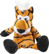 Duvo+ Pluche tijger catty Oranje/zwart 25x12x12cm