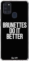 Casetastic Samsung Galaxy A21s (2020) Hoesje - Softcover Hoesje met Design - Brunettes Do It Better Print