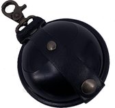 Juscha JU-28063901 Sleutelhanger Mika Groot Zadelleer Opberg Vak Voor Munten Kleur Zwart