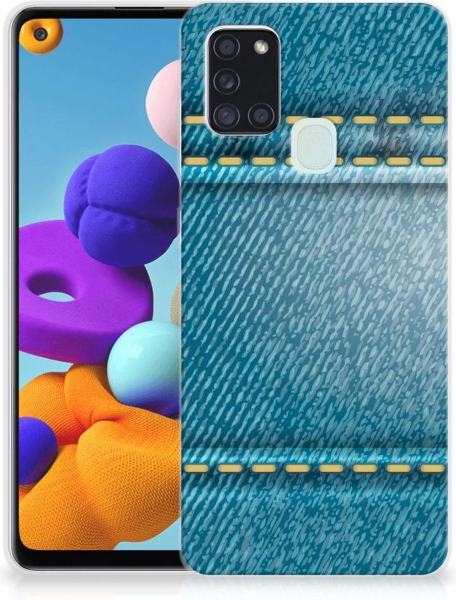TPU Hoesje voor Samsung Galaxy A21s Silicone Back Cover Jeans