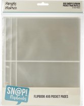 Simple Stories - Sn@p Flipbook/ Fotoboek Refill Paper - 10x15cm - Transparant
