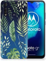 Back Case Siliconen Hoesje Motorola Moto G8 Power Lite Telefoonhoesje Bladeren