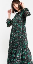 LOLALIZA Maxi jurk met bloemen - Zwart - Maat 36