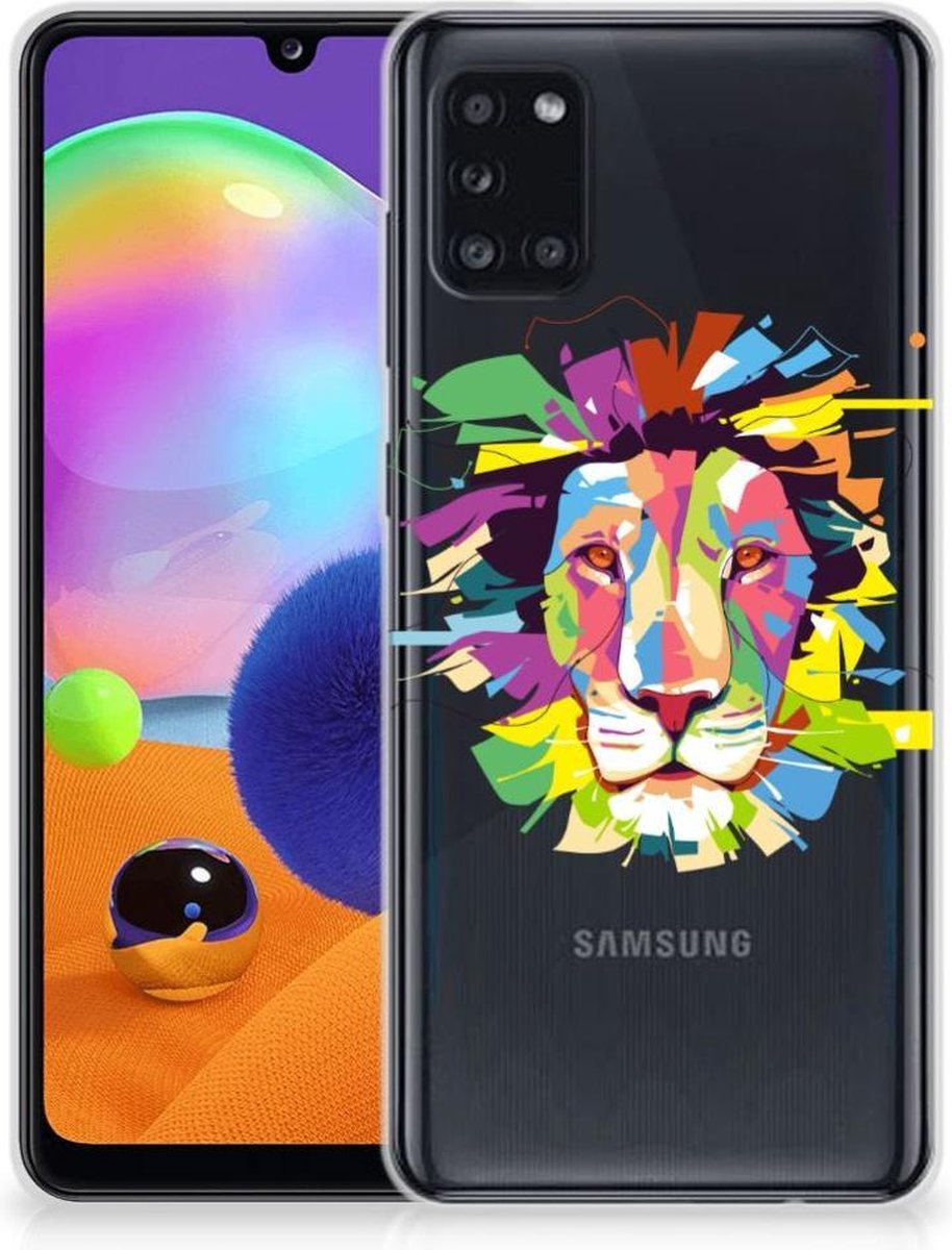 Samsung Galaxy A31 Telefoonhoesje met Naam Lion Color