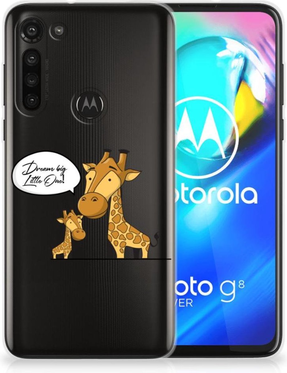 Motorola Moto G8 Power Telefoonhoesje met Naam Giraffe