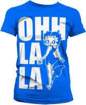 Betty Boop Dames Tshirt -M- Ohh La La Blauw