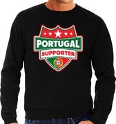 Portugal supporter schild sweater zwart voor heren - Portugal landen sweater / kleding - EK / WK / Olympische spelen outfit S