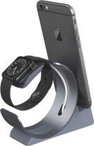 Universele Aluminium iPhone / iPad en Apple Watch Bureau Houder Grijs