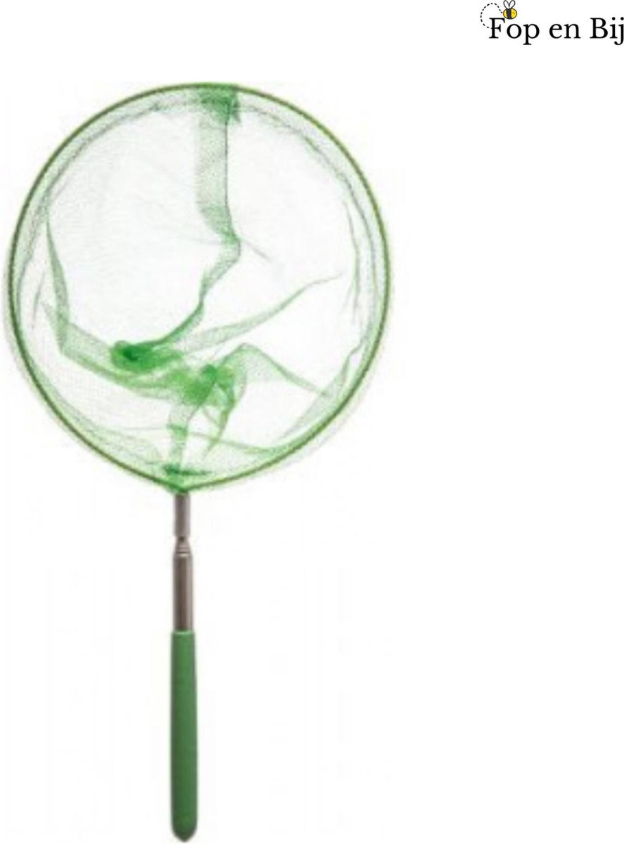 Vlindernet groen - Insectennet kinderen - Insectenvanger visnet - Speelgoed schepnetje vissen - Fop en Bij