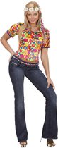 WIDMANN - T-shirt hippie à motif floral pour femme - XL - Déguisements adultes