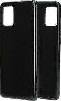 Mobiparts hoesje geschikt voor Samsung Galaxy A71 - Zacht TPU - Schokabsorberend TPU - Grip Coating - Zwart