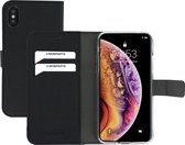 Mobiparts hoesje geschikt voor Apple iPhone X/10 Apple iPhone Xs - Saffiano Wallet/Portemonnee hoesje - Magneet Sluiting - 3 Opbergvakken - Zwart