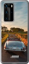 Huawei P40 Pro Hoesje Transparant TPU Case - Oldtimer Mercedes #ffffff