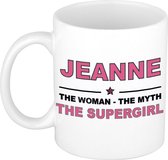 Jeanne The woman, The myth the supergirl cadeau koffie mok / thee beker 300 ml