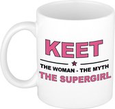 Keet The woman, The myth the supergirl cadeau koffie mok / thee beker 300 ml