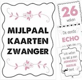 Mijlpaalkaarten Zwangerschap roze