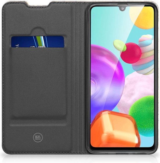 Magnet Case Samsung Galaxy A41 Smart Cover Case Compass