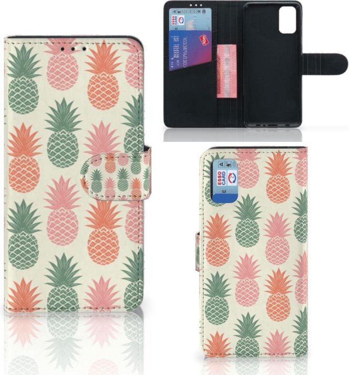 Samsung Galaxy A41 Book Cover Ananas