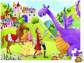 Prince and dragon - Kinderpuzzel - 54 Stukjes