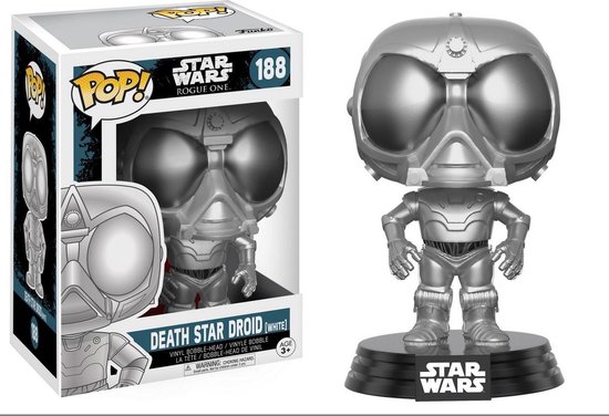 Funko Pop! Star Wars Rogue one - Bobble Head POP #188 - Death Star Droid White - Vaulted Grail
