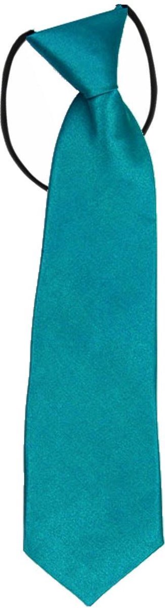 Fako Fashion® - Cravate pour enfants - Uni - Élastique - Turquoise | bol.com