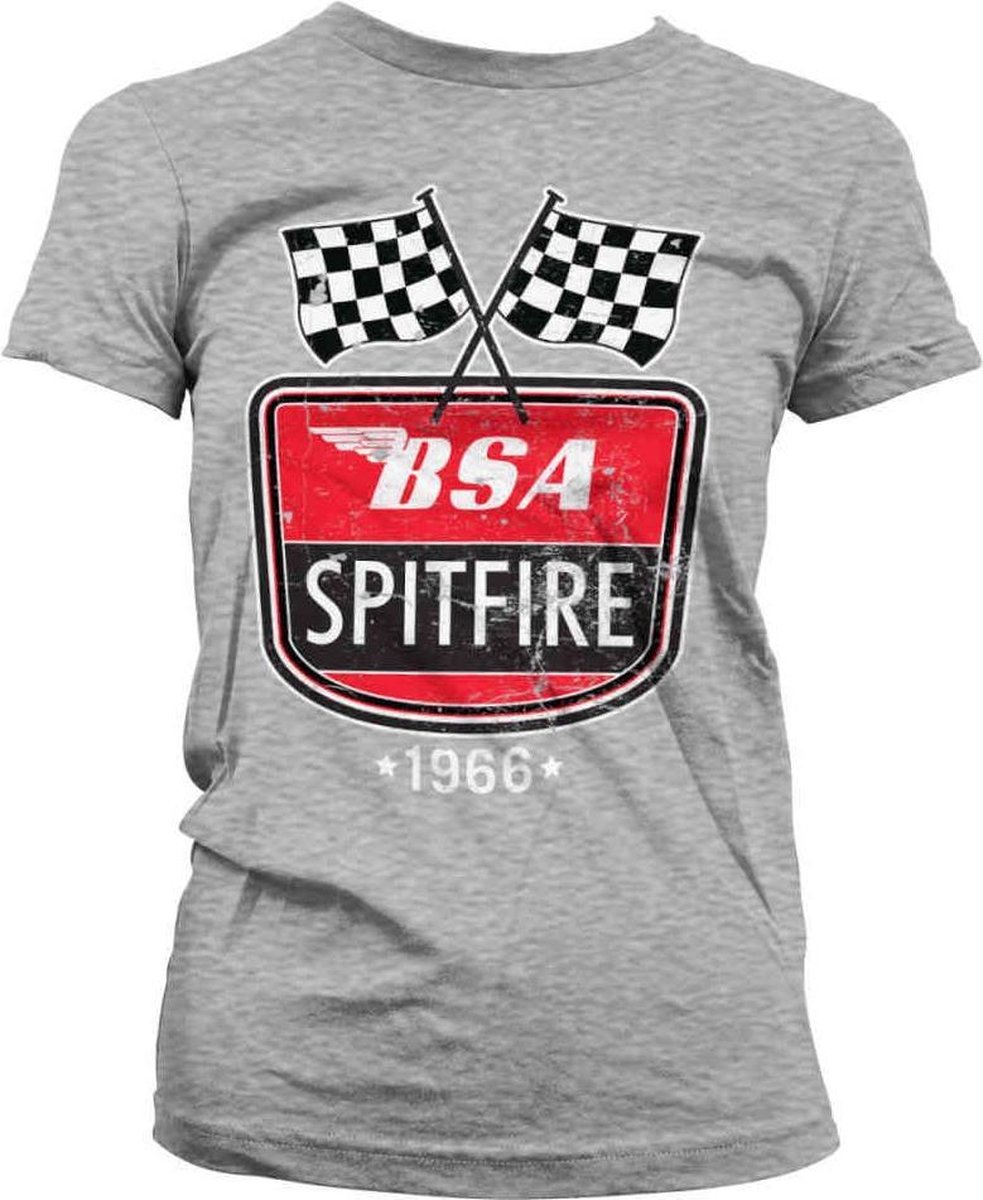 BSA Dames Tshirt -L- Spitfire 1966 Grijs