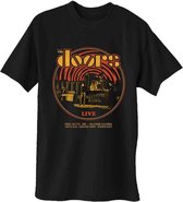 The Doors - 68 Retro Circle Heren T-shirt - L - Zwart