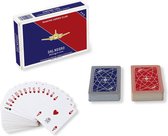 Cartes à jouer Dal Negro Double-deck 8,8 X 6,3 Cm Pvc Blauw/ rouge