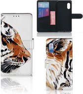 Hoesje met Tekst Geschikt voor Samsung Xcover Pro Telefoon Hoesje Tiger