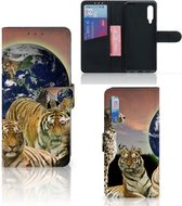 Smartphone Hoesje Xiaomi Mi 9 Bookcase met Pasjeshouder Roofdieren