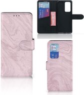 GSM Hoesje Huawei P40 Pro Flip Case Marble Pink